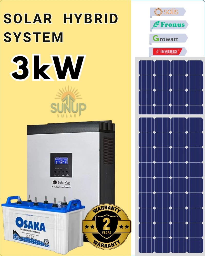 3kW Hybrid Solar System Price in Pakistan